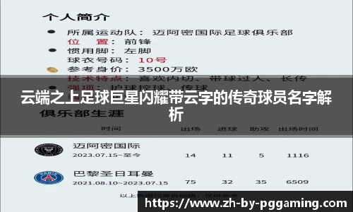 云端之上足球巨星闪耀带云字的传奇球员名字解析